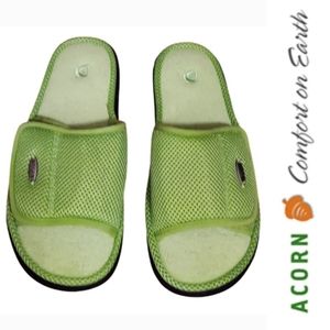 NWOB Acorn Mesh/Terrycloth Adjustable Strap Slides In Lime Green